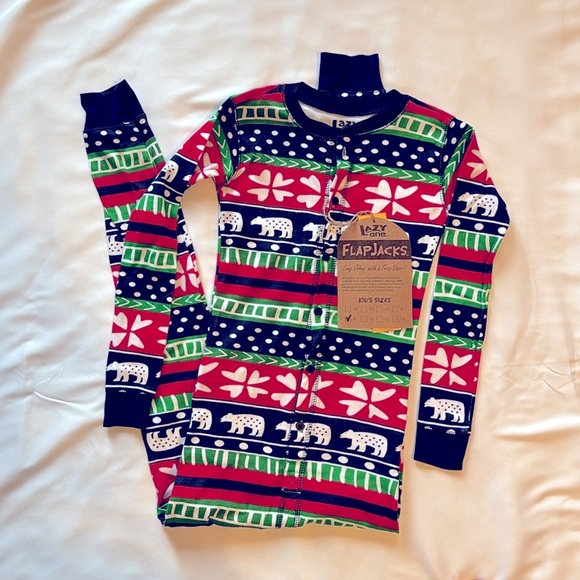 Lazy One Christmas Pajamas | Kid Flapjack Sweater Bear - Picture 5 of 9